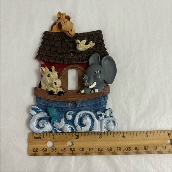 Vintage NOAH'S ARC single light switch plate single toggle light switch cover - Picture 7 of 8